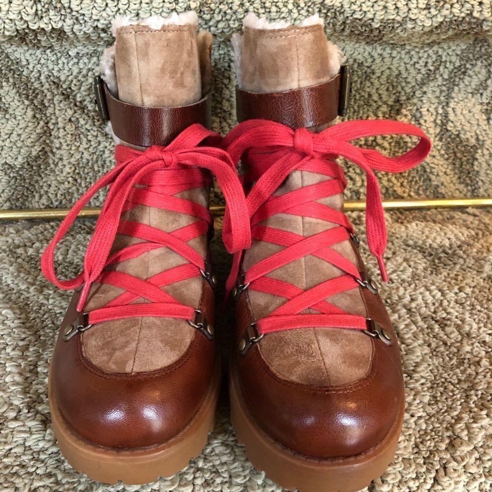 Nine West Hiking Boots Size 6.5 Brown Orynne - Picture 4 of 6